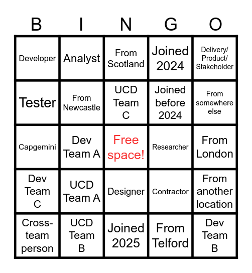 Benny Hill Bingo Card