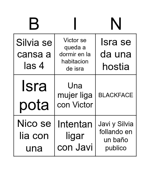 fiesta isra Bingo Card