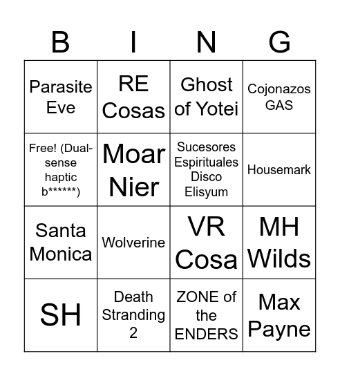 State of BASED Bingo Card