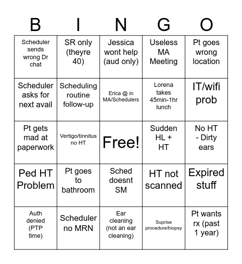 MA Bingo Card