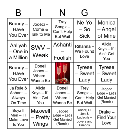 Valentine's Day Bingo Card