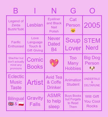 How Similar Are We? Bingo Card