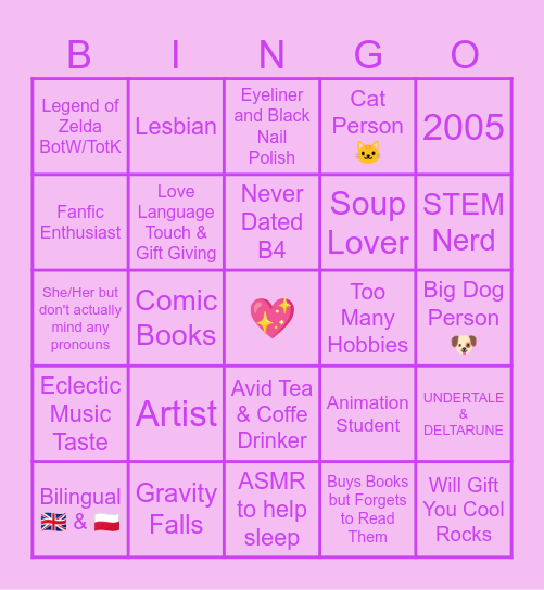 How Similar Are We? Bingo Card