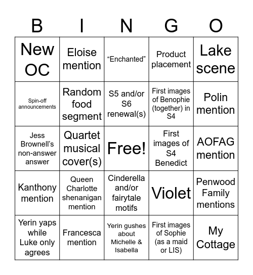 Season of Love BINGO! Bingo Card