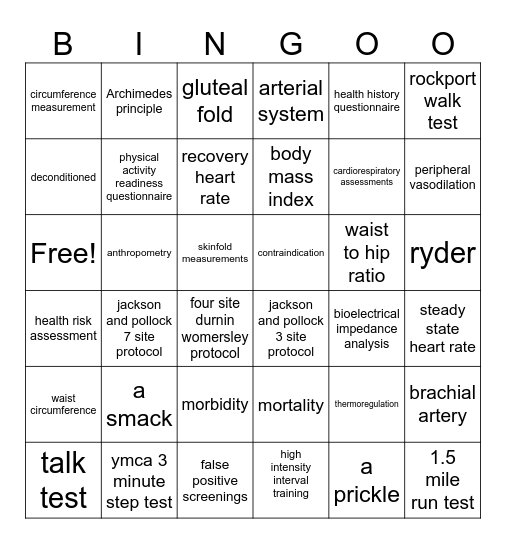 chapter 11 vocab Bingo Card