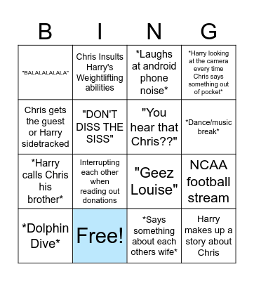 Charry Live Bingo Card Bingo Card