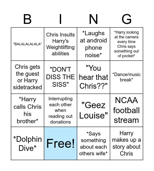 Charry Live Bingo Card Bingo Card