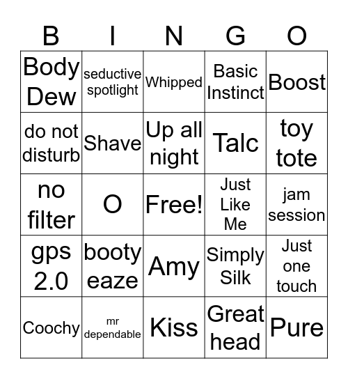 SIGMA SIGMA SIGMA Bingo Card