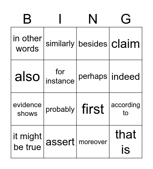 Bingo match! Bingo Card