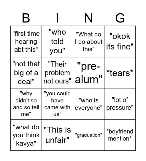Parlay Bingo Card