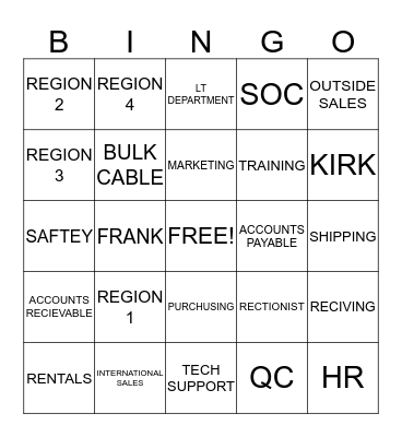 FIS BINGO Card