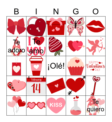 Olé del Amor Bingo Card