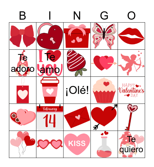 Olé del Amor Bingo Card