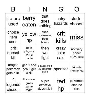 rich mega colors Bingo Card