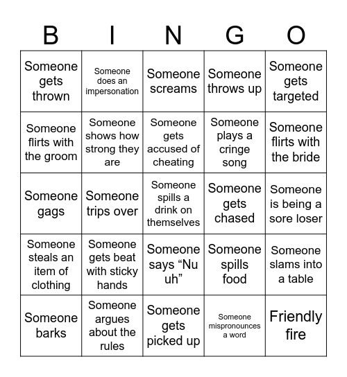 Bingo Olympics Bingo Card