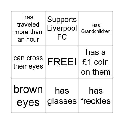 Finance Team Bingo Card
