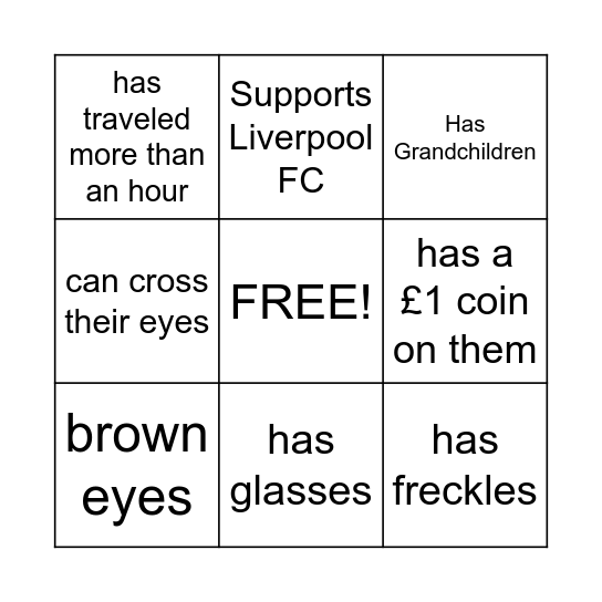 Finance Team Bingo Card