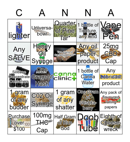 CANNA BINGO Card