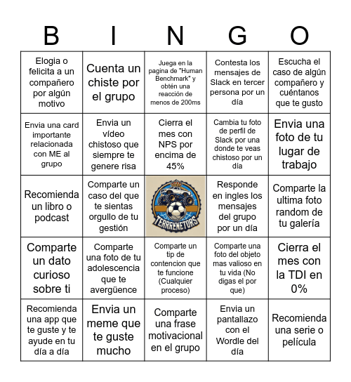 Bingo Febrero Terreneitors Bingo Card