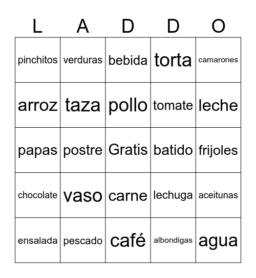 Chapter 4A Bingo Card