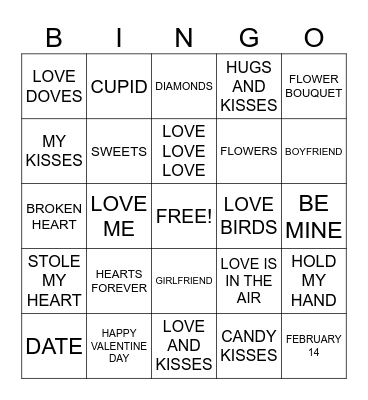 VALENTINE´S DAY Bingo Card