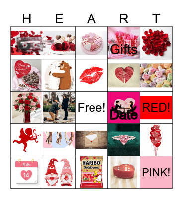 Valentines Bingo Card
