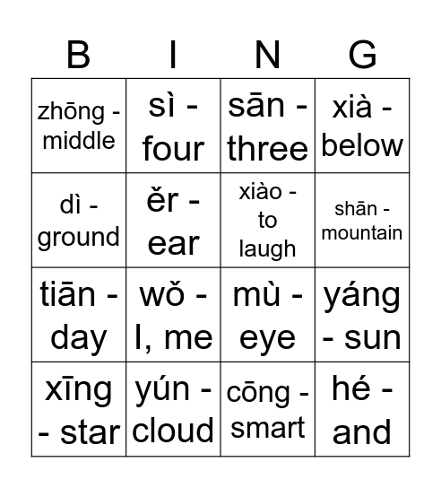 4-5 Fast Read - Single Character to pg. 58 Bingo Card