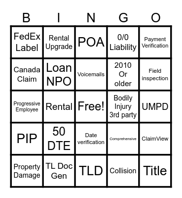 Valentines Bingo Card