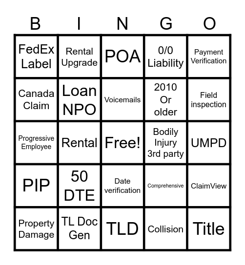 Valentines Bingo Card