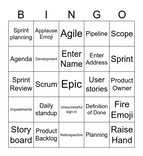 Bullsh*t Bingo Card