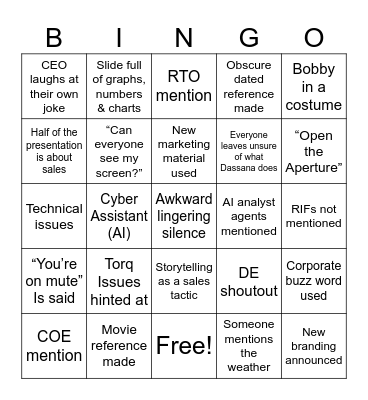CKO ‘25 Bingo Card