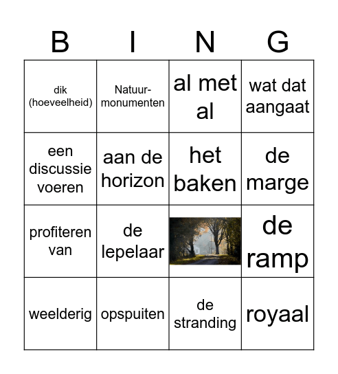 De Finale thema 3 oefening 7 Bingo Card