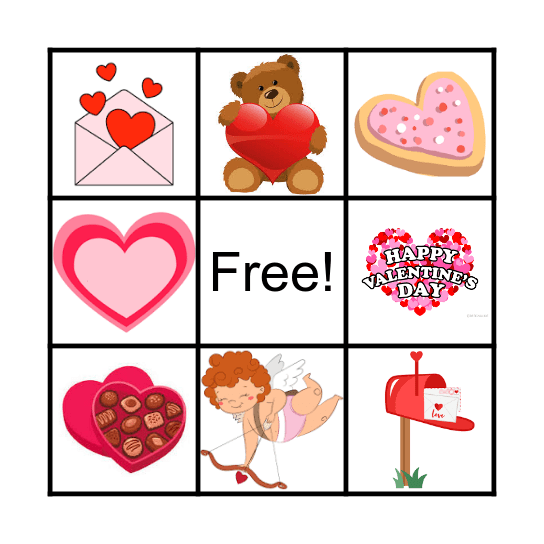 Valentine's Day Bingo Card