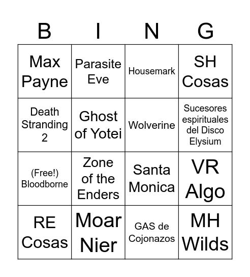 State of BASED Bingo Card