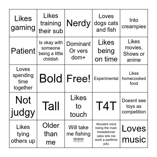 Are you Parsleys type :3c? Bingo Card