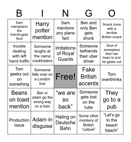 Jet Lag S13 Bingo V2 Bingo Card
