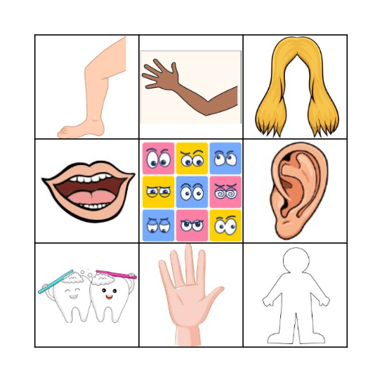 LOTERIA - el cuerpo Bingo Card