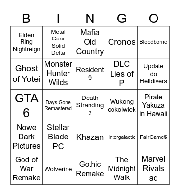 State of Play 12-02 Bingo Card