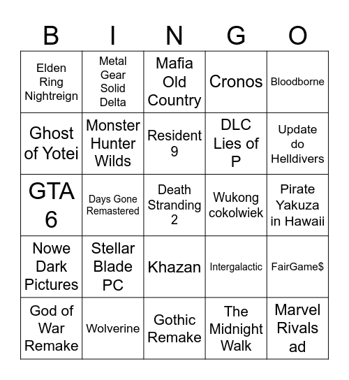 State of Play 12-02 Bingo Card