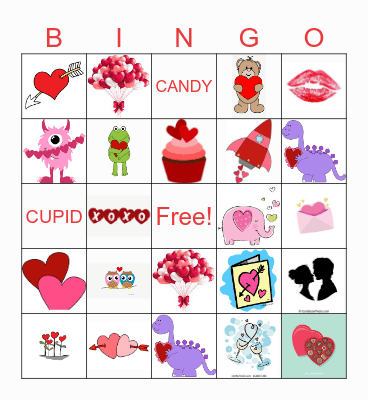 Valentines Day Bingo Card