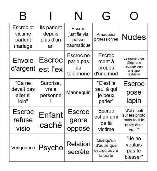 Bingo Catfish Bingo Card