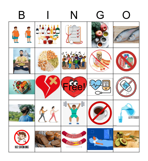 Heart Health Bingo Card