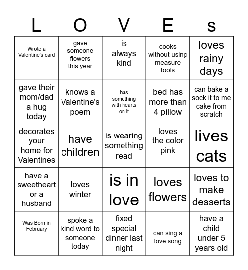 Find someone who Bingo Card