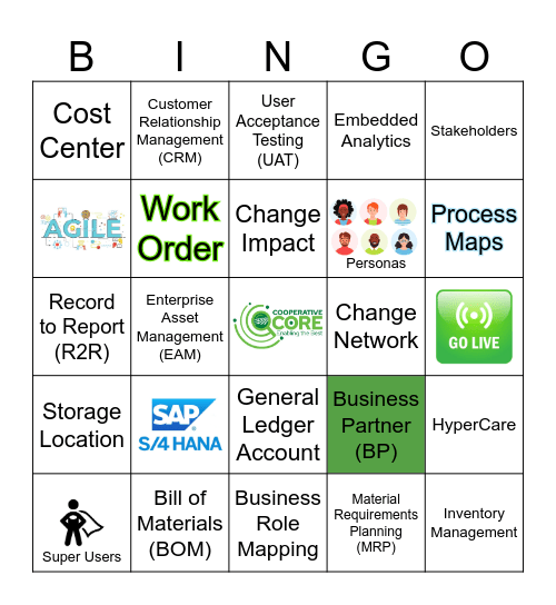 Cooperative Core Bingo Card