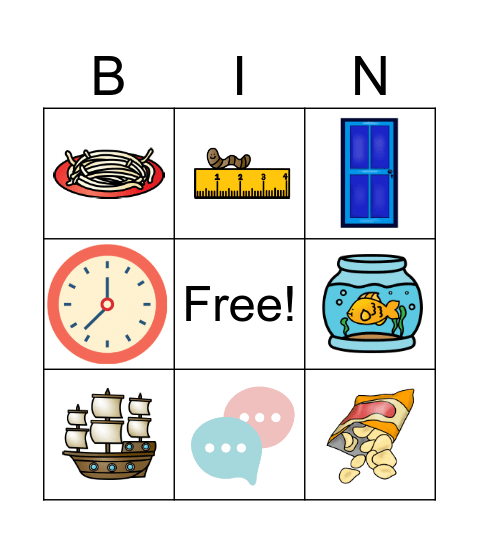 Sentence Dictation: Digraphs Bingo Card