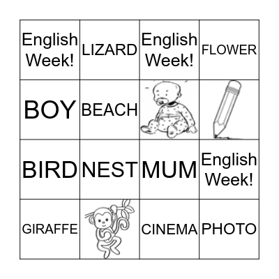English Week! Bingo Card