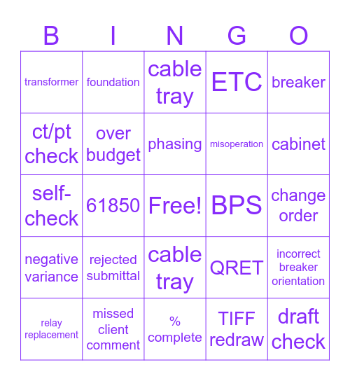 PDE EAST BINGO TIME Bingo Card