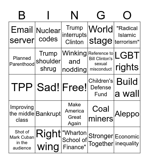 Penn Dems Presents: Bingo Pt. 3 Bingo Card