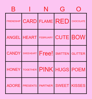 VALENTINE'S DAY Bingo Card