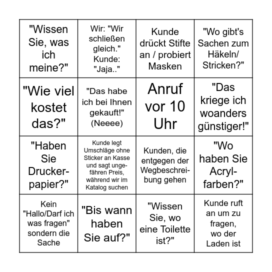 Kundenbingo Card